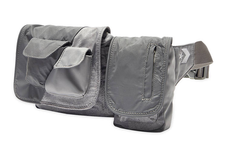 Converse Converse Polyester Shoulder Bag, Crossbody Bag Regular Unisex Gray