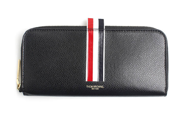 THOM BROWNE THOM BROWNE· Calfskin Wallet Unisex Black
