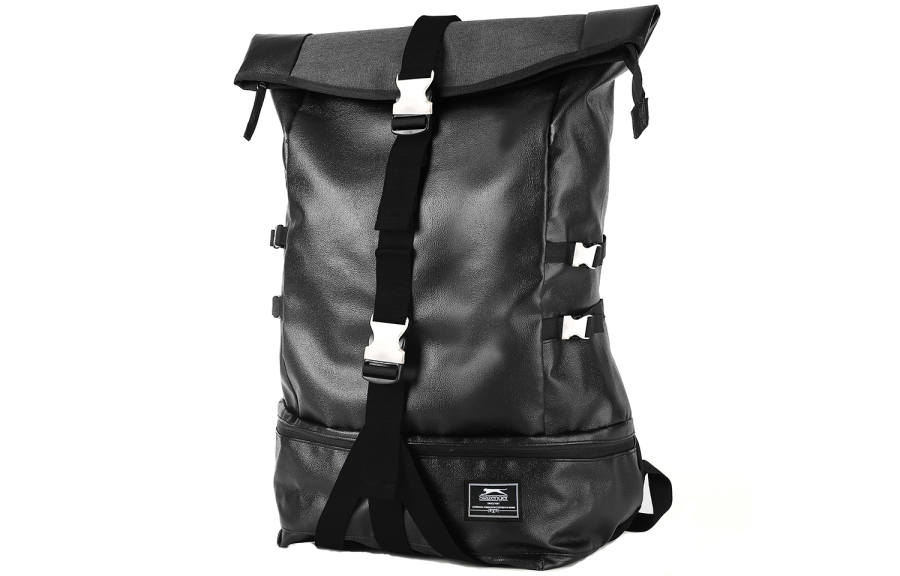 Slazenger Synthetic Leather Gym Bag Backpack Men's Royal Blue/Black/Coffee