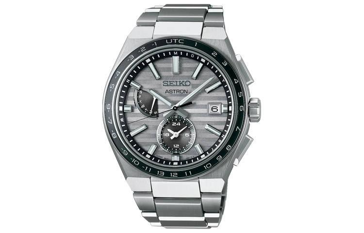SEIKO Solar Quartz Movement Titanium Strap Watch Men's Watches Gray Dial SBXY043
