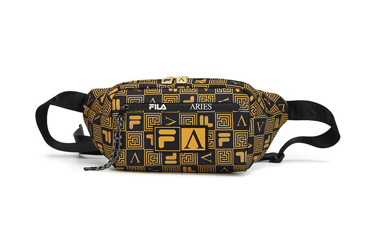 FILA FUSION X Aries Collaboration Fabric Fanny Pack Unisex Gold
