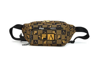 FILA FUSION X Aries Collaboration Fabric Fanny Pack Unisex Gold