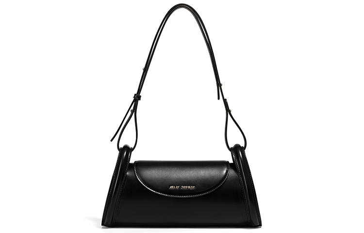 JELLYTOYBOY Pu Top Tube Bag Handbag Medium Women's Black/Caramel