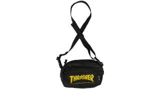 Thrasher Polyester Sling Bag One Shoulder Crossbody Fanny Pack Regular Unisex Black/Yellow