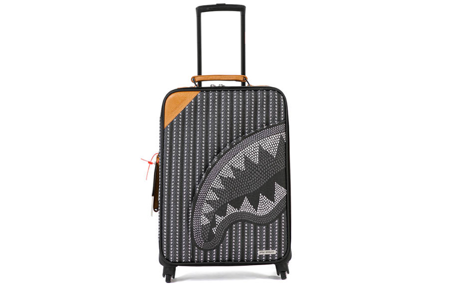 SPRAYGROUND Polyester Travel Suitcase With Combination Lock Luggage 20 Inch Unisex Gray