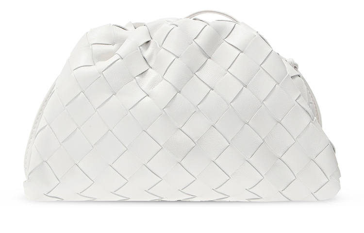 Bottega Veneta Calfskin Shoulder Bag, Crossbody Bag Women's White