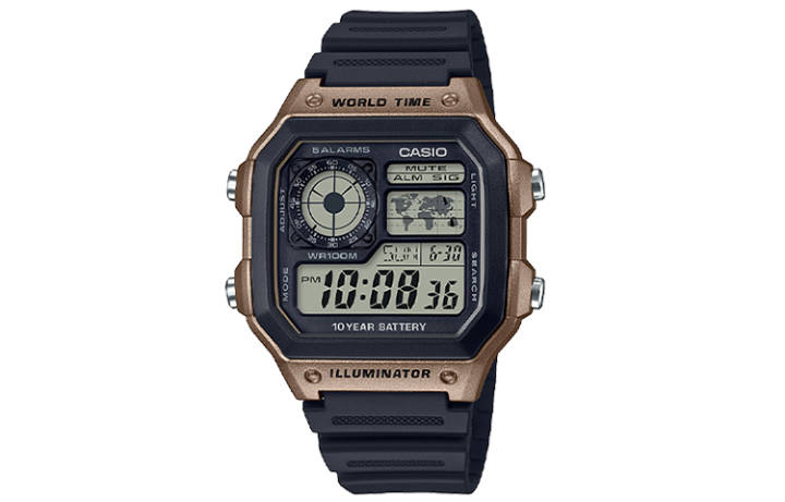 CASIO CASIO DIGITAL Quartz Movement Resin Strap Watch Men's Watches Gray Dial