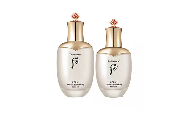 The History Of Whoo TQDan Floral Radiance Tightening Water Lotion Set Soothing Moisturizing And Hydrating Antioxidant