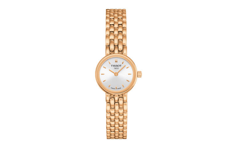 TISSOT Cute Collection Quartz Movement Women's Watch 19.5mm Silver Dial Stainless Steel PVD Coating Strap