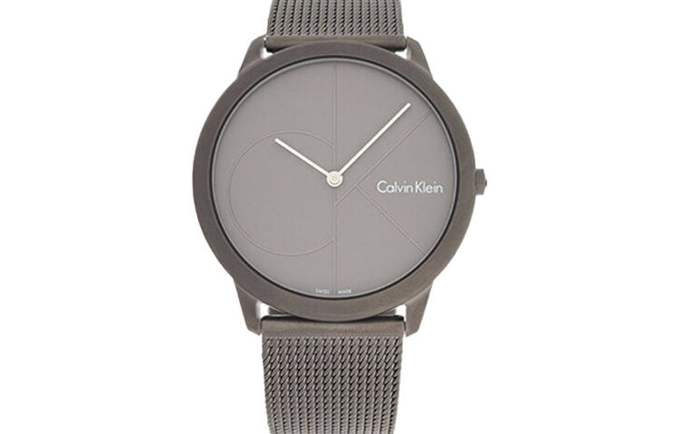 CALVIN KLEIN CK Quartz Simple Collection Wrist Watch Quartz Movement Stainless Steel Watchband Gray Dial Men's Watches