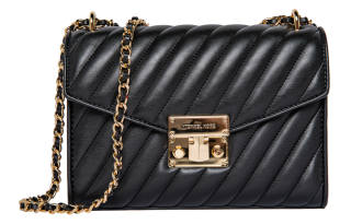 MICHAEL KORS Rose Artificial Leather Shoulder Bag Medium Women's Black
