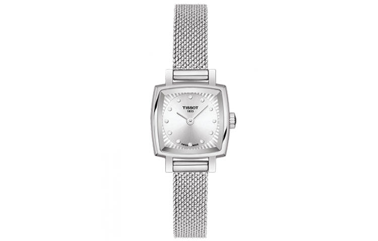 TISSOT Cute Collection Quartz Movement Women's Watch 20mm Silver Dial Stainless Steel Watchband