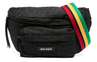 PALM ANGELS Monogram Pattern Belt Bag Black