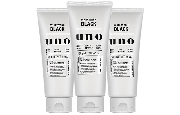 UNO Activated Carbon Oil Control Cleansers Cleaning Hydrating Refreshing 130g*3/130g*4