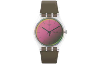 SWATCH Unisex 47.4mm Pink Watch SUOK714