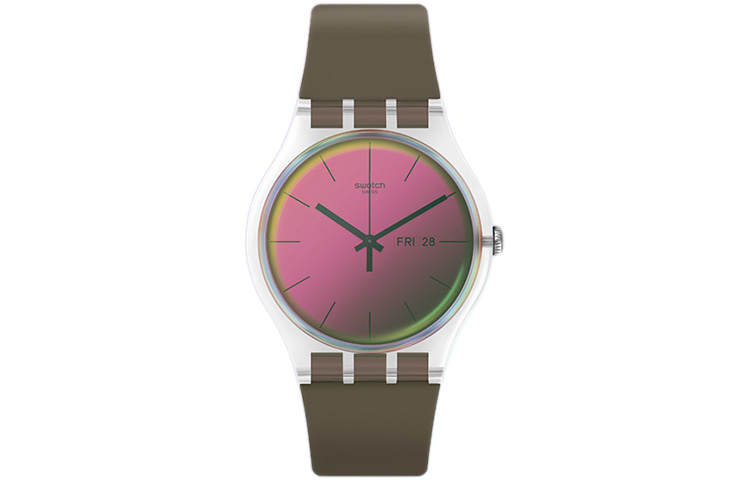 SWATCH Unisex 47.4mm Pink Watch SUOK714