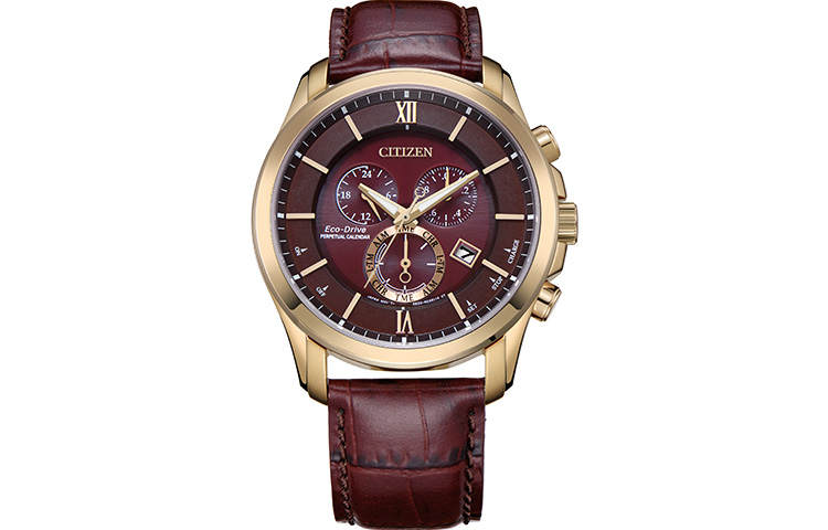 CITIZEN Ecology Drive Collection Light Powered Quartz Movement Cow Leather Strap Watch Men's Watches