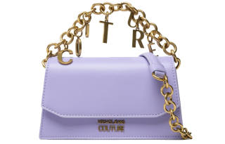 VERSACE JEANS COUTURE Artificial Leather Shoulder Bag, Crossbody Bag, Handbag Mini Women's Purple