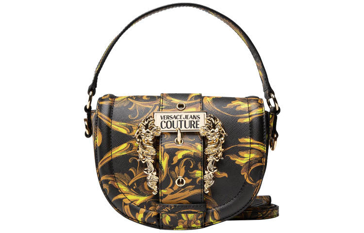 VERSACE JEANS COUTURE Artificial Leather Crossbody Bag, Shoulder Bag Regular Women's Black