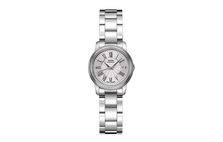 MIDO Baroncelli Automatic Mechanical Movement 50m Waterproof Women's Watch Silver Dial