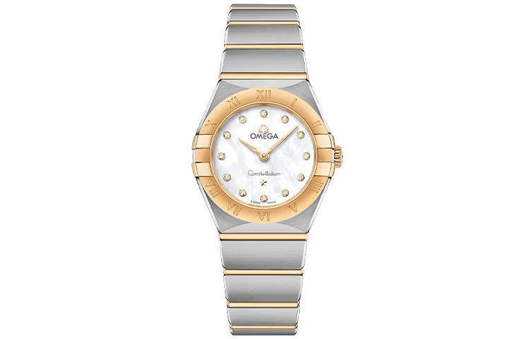 OMEGA Constellation Collection Zodiac Watch Quartz Movement Waterproof Women's Watch 25mm White Dial