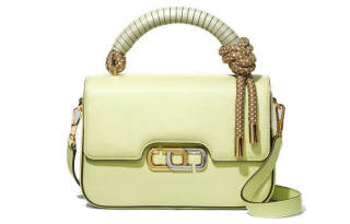 MARC JACOBS Cow Leather Handbag, Crossbody Bag Women's Light Green
