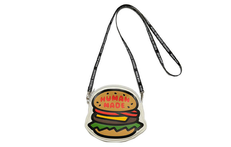 HUMAN MADE Pu Hamburger Crossbody Bag, Shoulder Bag Regular Women's White & Multicolor