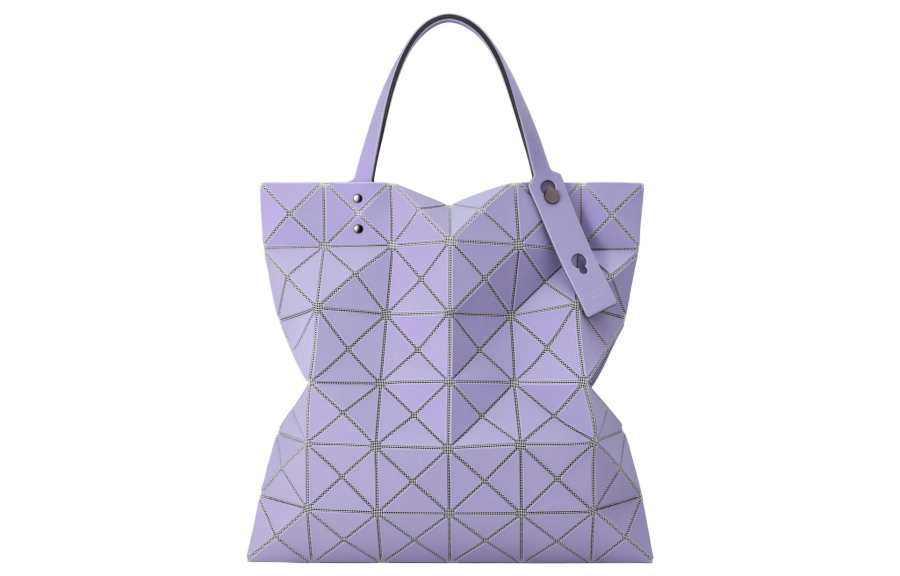 ISSEY MIYAKE Polyester Tote Bag, Shopping Bag, Shoulder Bag, Handbag Women's Purple