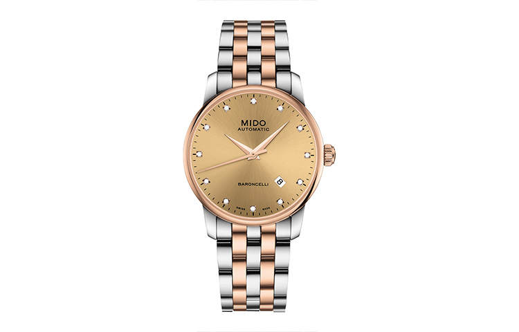 MIDO Baroncelli Automatic Mechanical Movement 50m Waterproof Men's Watches Watch 38mm Gold Dial