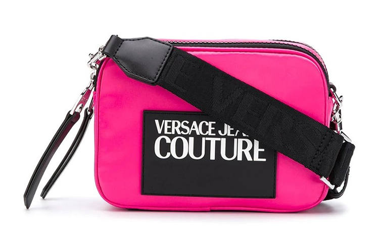 VERSACE JEANS COUTURE Polyester Shoulder Bag, Crossbody Bag Women's Rose Red