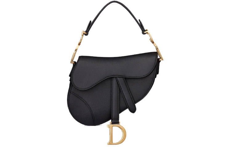 DIOR Saddle Cow Leather Saddle Bag, Shoulder Bag Mini Women's Black