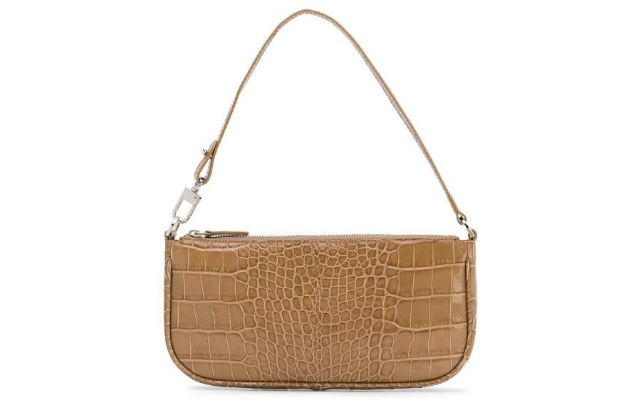 By Far Rachel Sheepskin Shoulder Bag, Handbag, Shoulder Bag Women's Brown Yellow