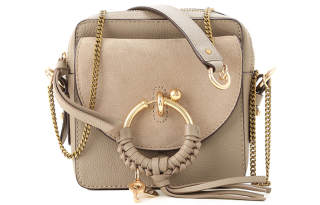 See By Chloe Color Block Leather Shoulder Bag Women's Gray