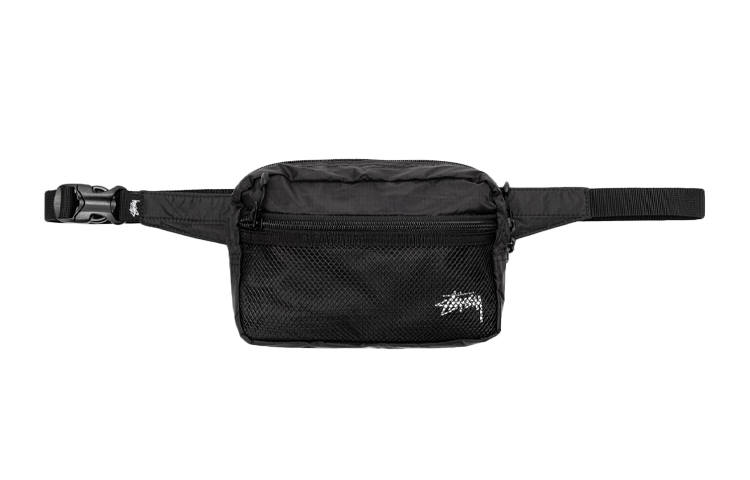 Stussy Nylon Sling Bags, Crossbody Bag, Fanny Pack Regular Unisex Black