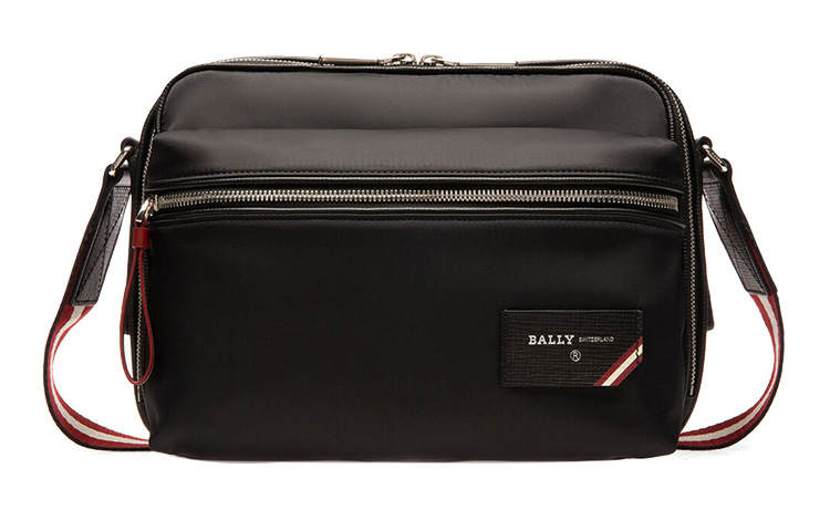 BALLY Nylon Fabric Shoulder Bag, Crossbody Bag Men's Black