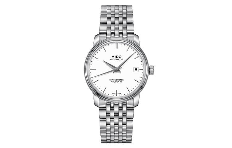 MIDO Automatic Mechanical Movement Women's Watch 34mm White Dial Stainless Steel Watchband