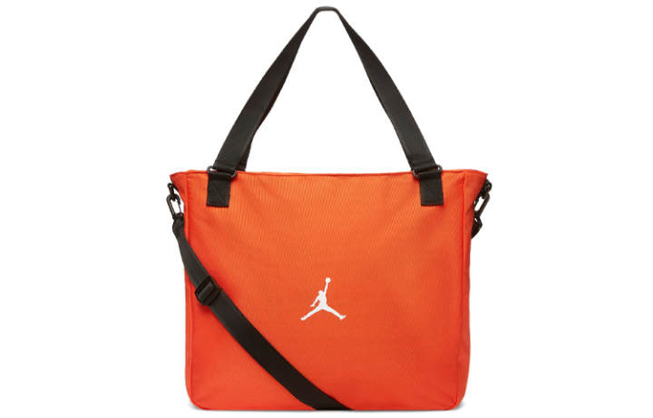 Jordan Jordan Polyester With Nylon Fabric Tote Bag, Shopping Bag, Crossbody Bag, Handbag Regular Unisex Orange