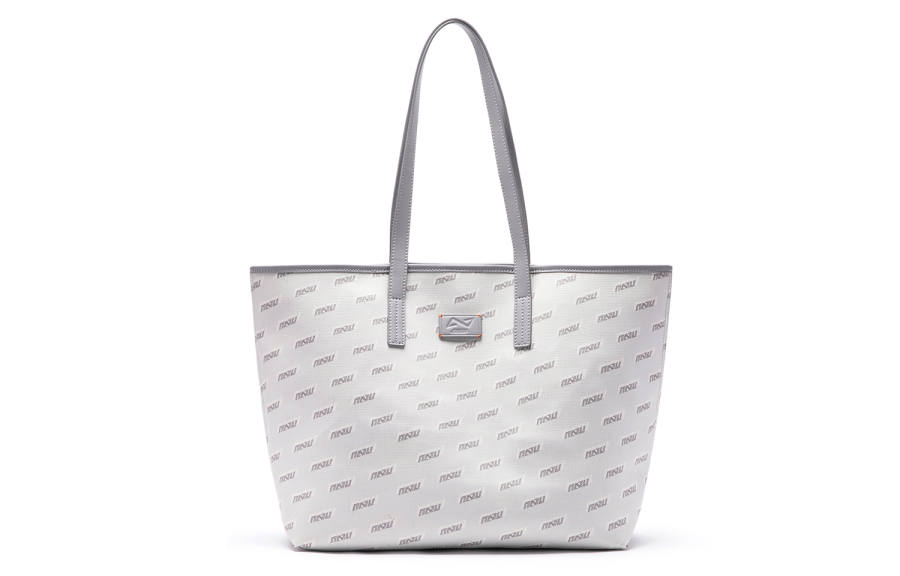 OMTO PVC Tote Bag, Shopping Bag, Shoulder Bag, Handbag Large Women's Light Gray