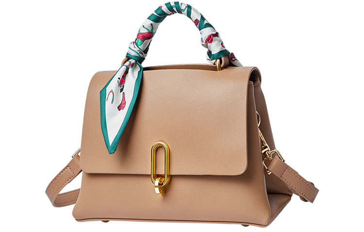 LOLLiPOPS Cow Leather Mom Bag Handbag, Shoulder Bag Small Women's Light Brown