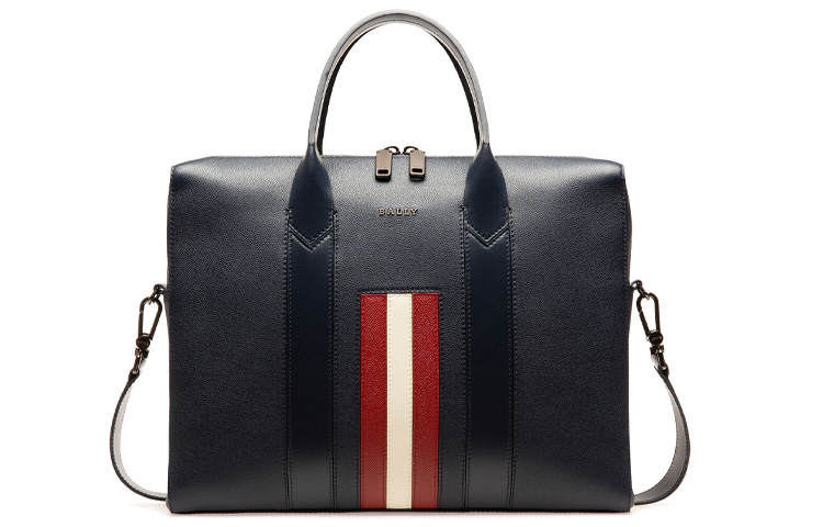 BALLY Cow Leather Shoulder Bag, Crossbody Bag, Handbag Men's Blue