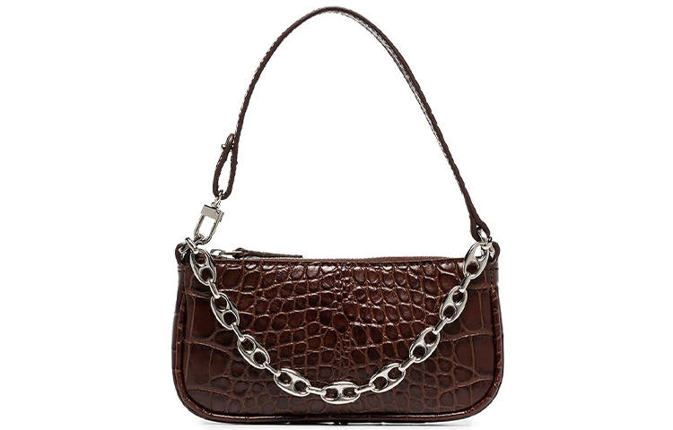 By Far By Far Mini Rachel Embossed Shoulder Bag