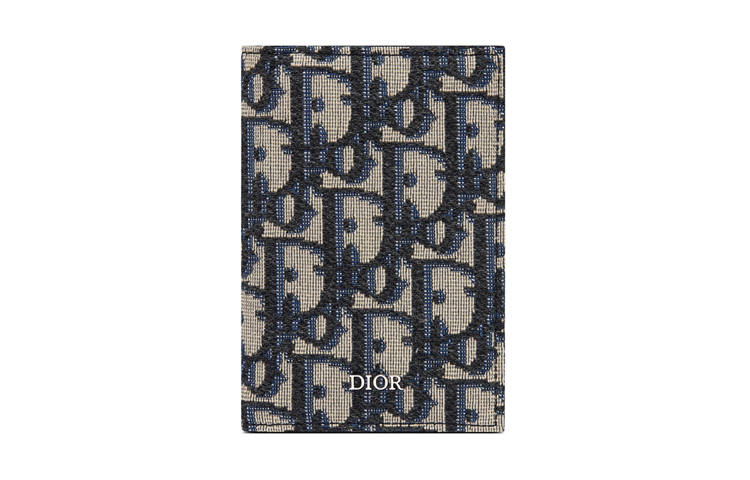 DIOR Canvas Bag, Card Holder, Wallet, Card Holder Men's Black Monogram