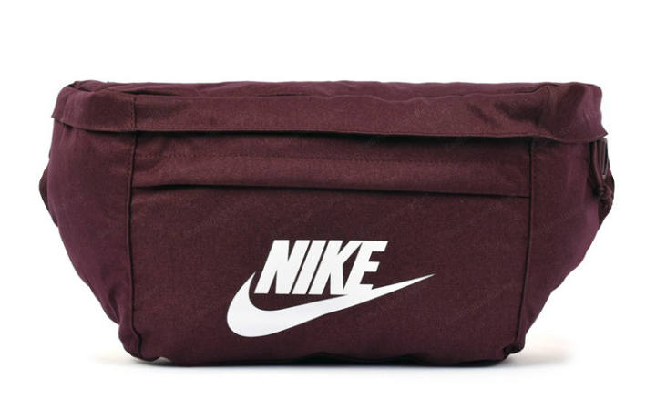 Nike Nike Polyester Crossbody Bag, Fanny Pack Small Unisex Burgundy