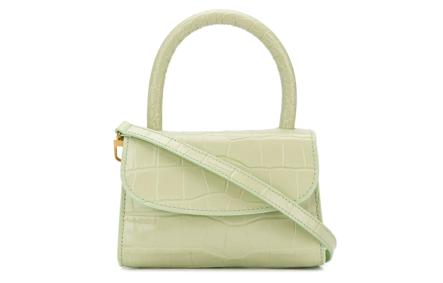By Far Croco Leather Handbag Mini Women's Green