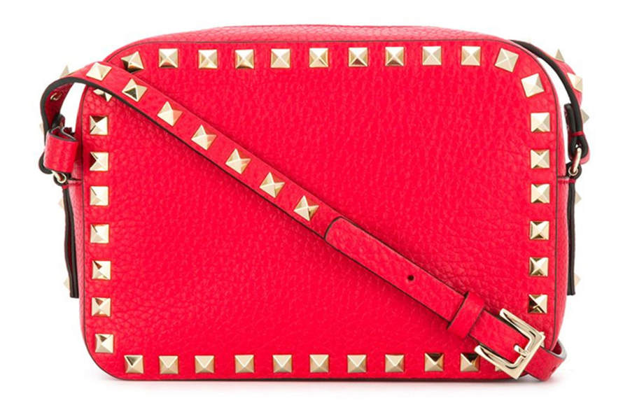 Valentino Cow Leather Crossbody Bag Regular Women's Red