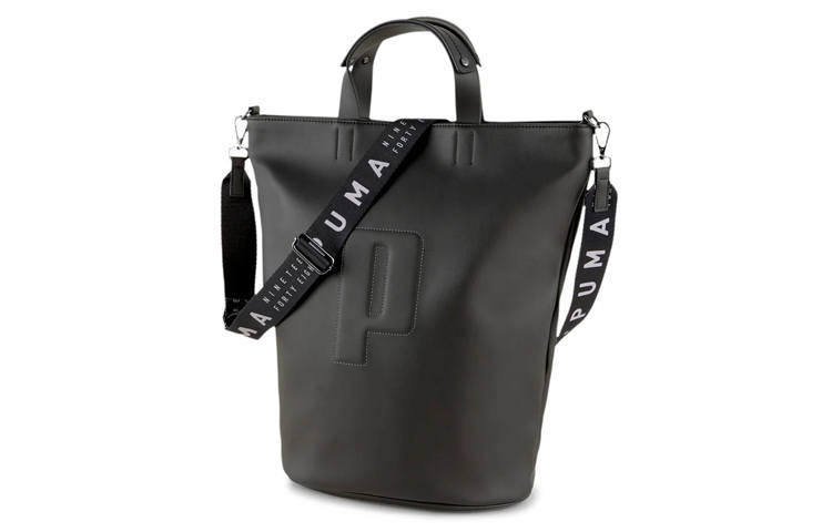 PUMA Synthetic Leather Handbag, Crossbody Bag, Shoulder Bag Regular Women's Black