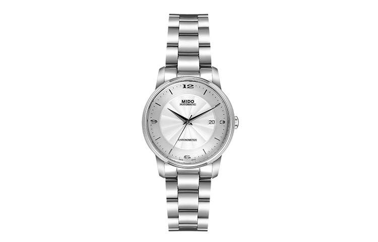 MIDO Baroncelli Automatic Mechanical Movement 50m Waterproof Men's Watch Silver Dial Stainless Steel Case