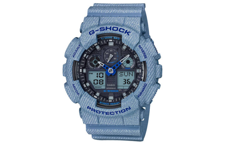 CASIO CASIO Men Liquid Crystal/Analog Dual Display Series Black Watch GA-100DE-2A