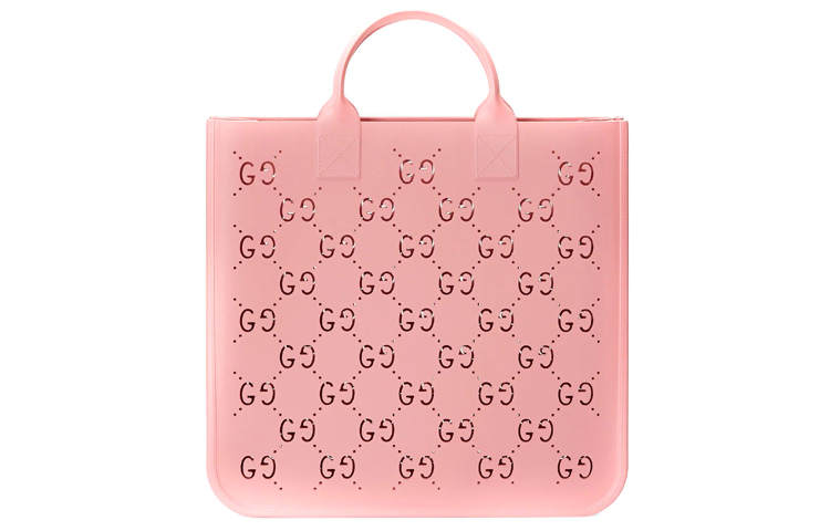 GUCCI Rubber Tote Bag, Shopping Bag, Handbag, Kids' Bag Kids' Bright Pink