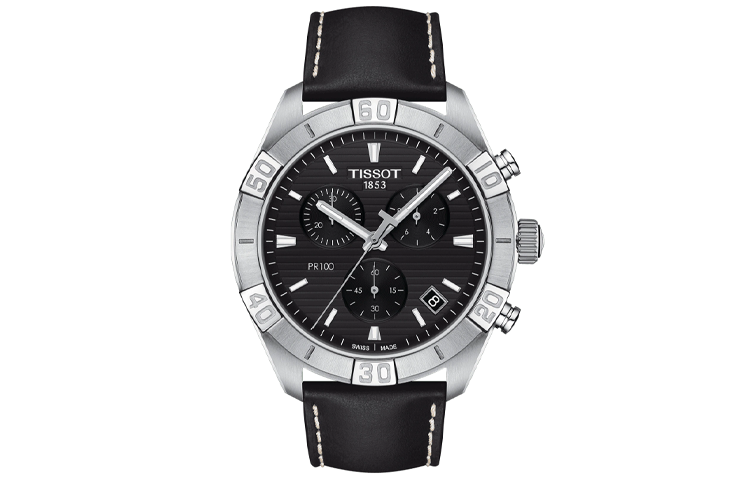 TISSOT PR100 Collection Quartz Movement 100m Waterproof Men's Watches Watch Black Dial Stainless Steel Case